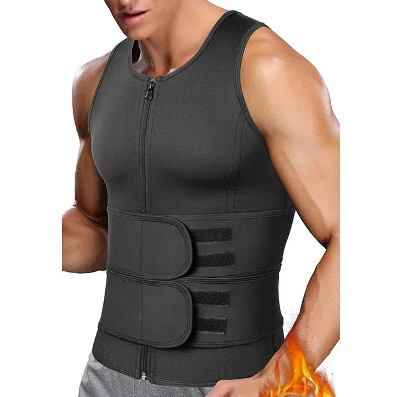 NNEOBA Body Shaper Waist Trainer Sauna Vest – XXL Double Belt