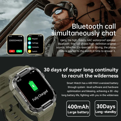 Men’s Smart Watch Waterproof Fitness Tracker (Green)