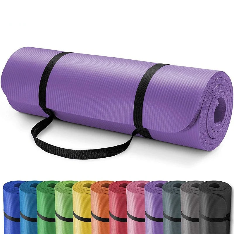 Oem Workout Exercise Camping Mat Fitness Yoga 10mm 15mm Thick Yoga Mat Environmental Material Durable Nbr Yoga Mat