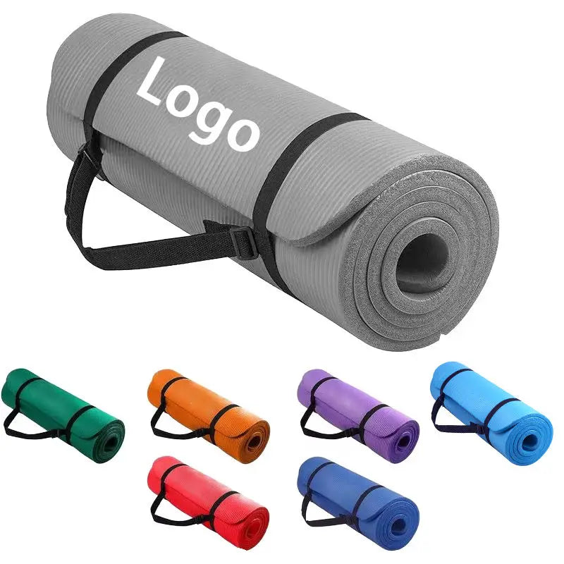 Oem Workout Exercise Camping Mat Fitness Yoga 10mm 15mm Thick Yoga Mat Environmental Material Durable Nbr Yoga Mat