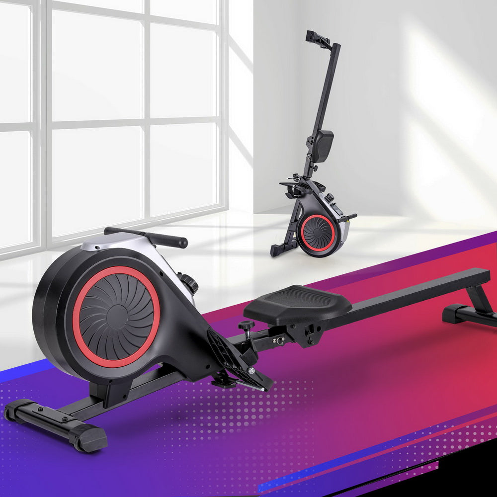 NNEDSZ Rowing Machine 16 Levels Foldable Magnetic Rower Gym Cardio Workout