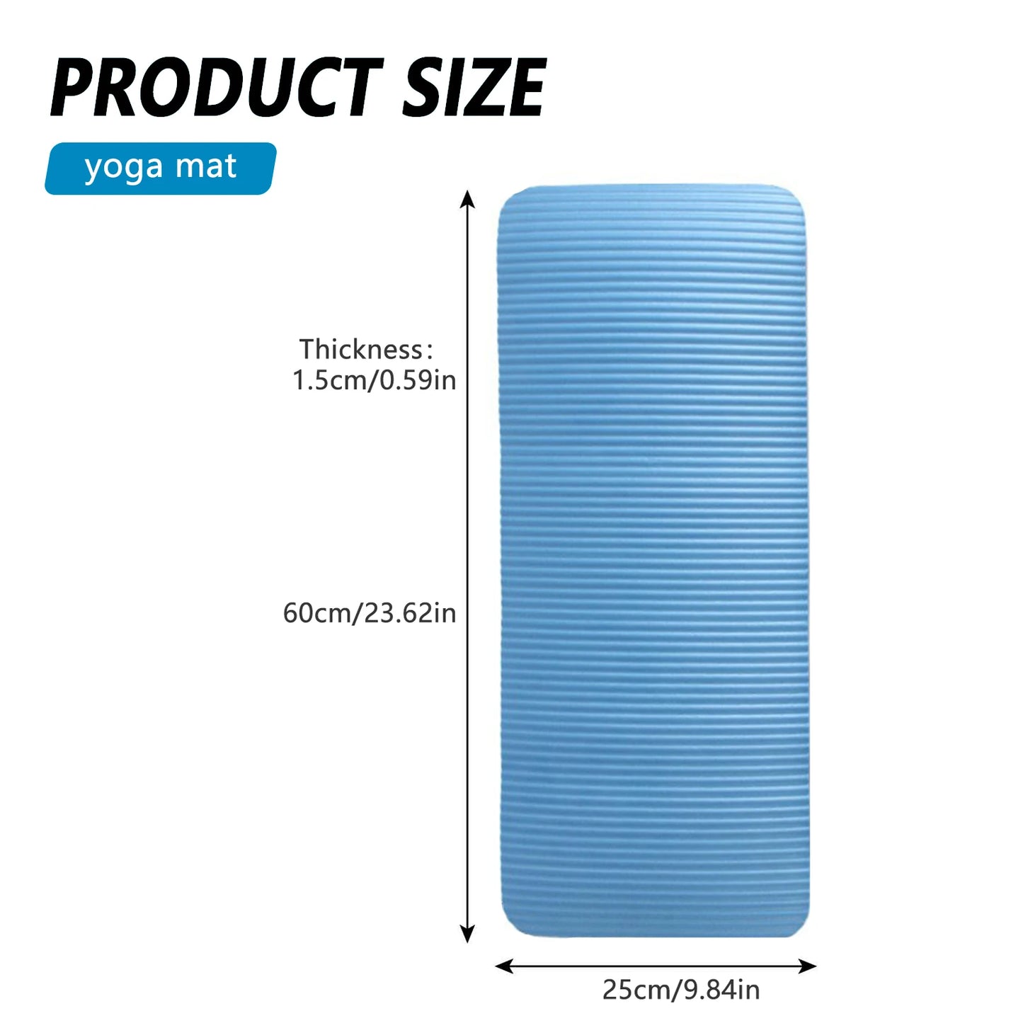 60x25x1.5cm Yoga Mat Plank Pilates Yoga Dancing Fitness Rehabilitation Training Nbr Floor Pad Portable Sports Equipments