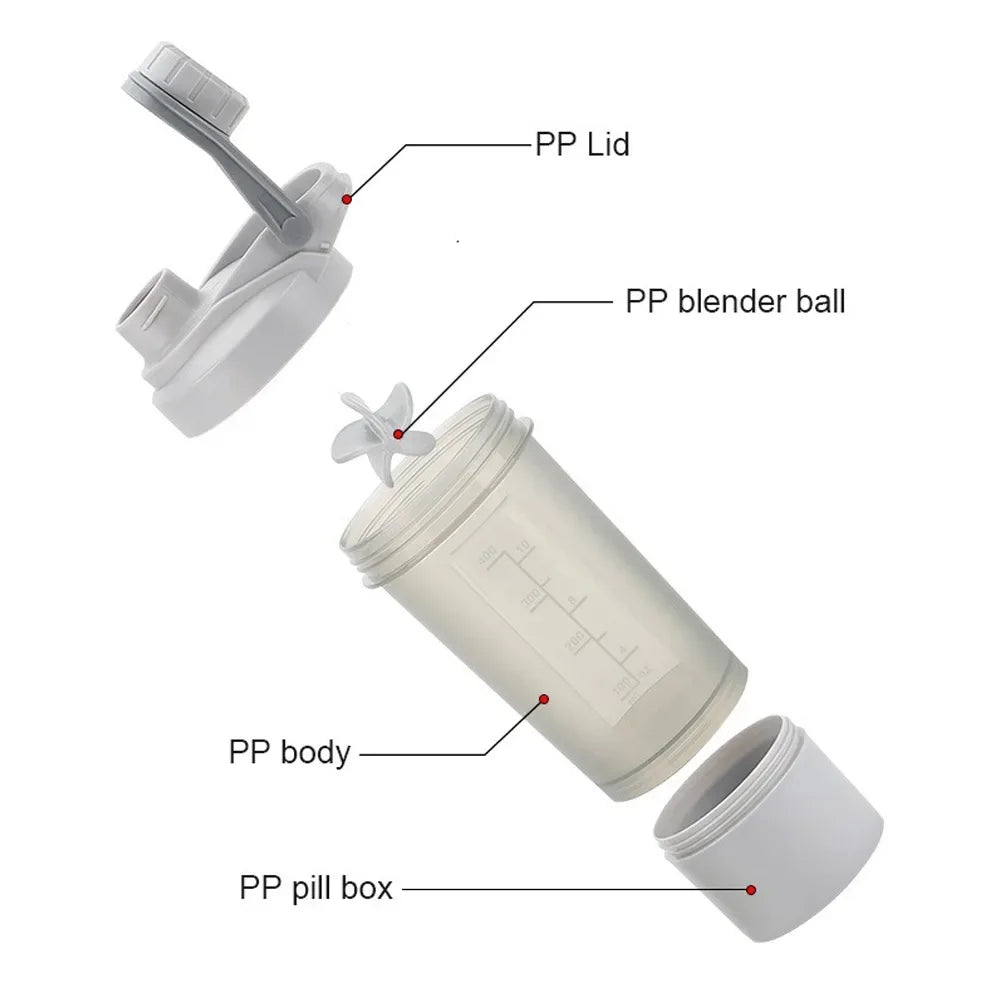 400ml Shaker Bottle Leak Proof Sports Shaker Cups for Protein Shakes Shaker Bottle for Pre Workout and Travel To Go