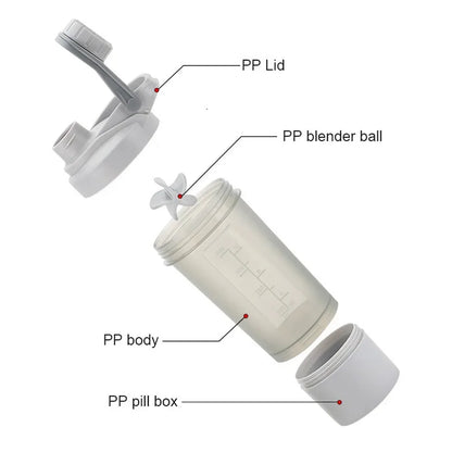 400ml Shaker Bottle Leak Proof Sports Shaker Cups for Protein Shakes Shaker Bottle for Pre Workout and Travel To Go