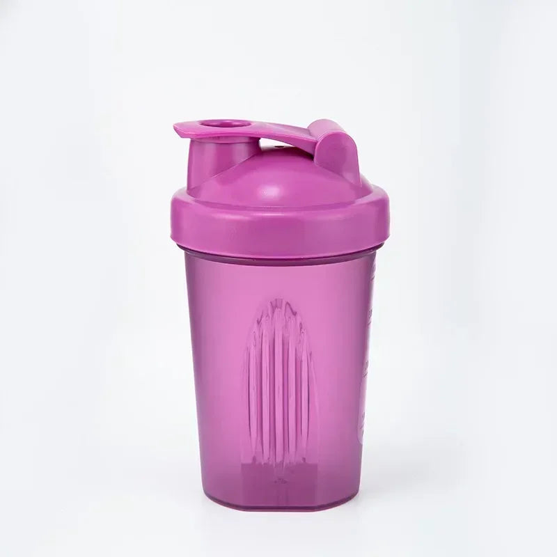 400ML Shaker Bottle Plastic Protein Shakes Bottle with Whisk Leakproof for Powder Protein Shaker Gym Sport Bottle BPA Free