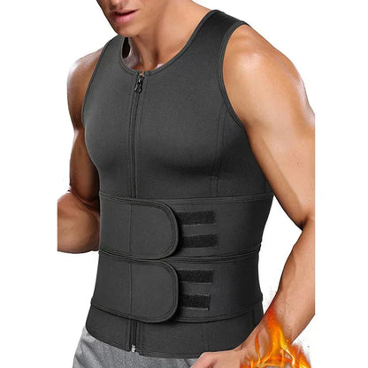 NNEOBA Body Shaper Waist Trainer Sauna Vest – XXL Double Belt