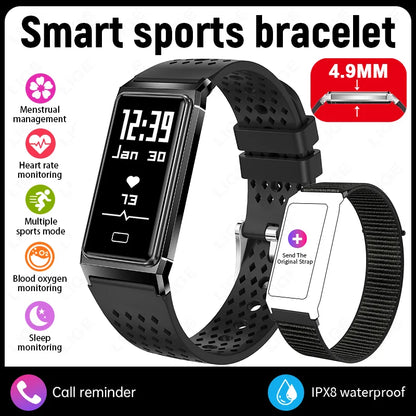LIGE New Sport Fitness Tracker Smart Bracelet Pedometer Band Men Women Heart Rate Sleep Monitor Call Reminder Waterproof Watch