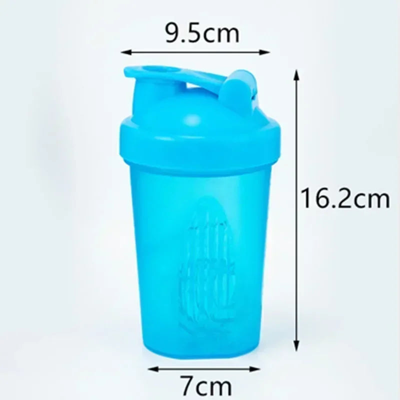 400ML Shaker Bottle Plastic Protein Shakes Bottle with Whisk Leakproof for Powder Protein Shaker Gym Sport Bottle BPA Free