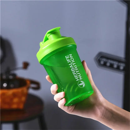 400ML Shaker Bottle Plastic Protein Shakes Bottle with Whisk Leakproof for Powder Protein Shaker Gym Sport Bottle BPA Free
