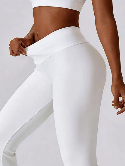 Flare Leggings Yoga Pant For Women High Waist Bare Feel Wide Leg Pant Gym Workout Fitness Flared Sweatpants Latin Dance Trousers