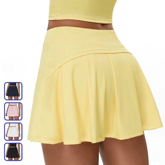 Yoga Shorts Summer New Slim Short Skirts Ultra Short Mini Skirts Gym Exercise Running Fitness Tennis Anti-Light Sports Skirts