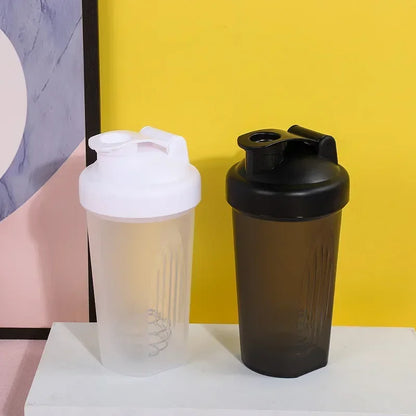 400ML Shaker Bottle Plastic Protein Shakes Bottle with Whisk Leakproof for Powder Protein Shaker Gym Sport Bottle BPA Free
