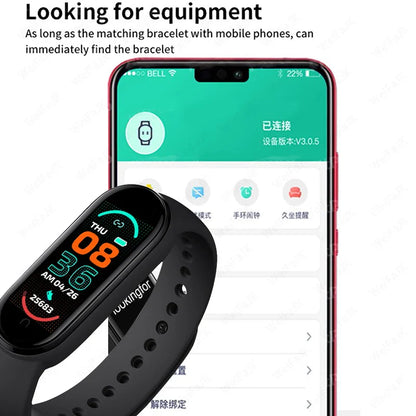 NNEOBA Smart Fitness Bracelet Watch Black
