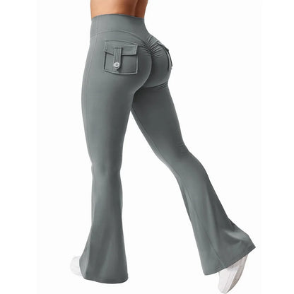 Fitness Yoga Leggings for Women Button Pocket Gym Leggings High Waist Butt Liftting Tights Leggins