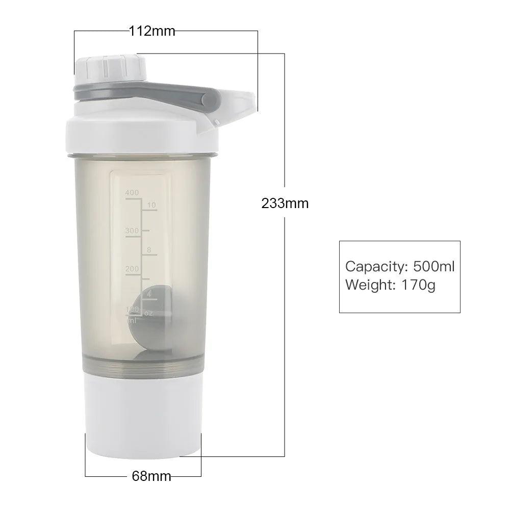 400ml Shaker Bottle Leak Proof Sports Shaker Cups for Protein Shakes Shaker Bottle for Pre Workout and Travel To Go