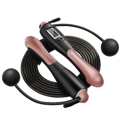 Jump Rope, Adjustable Speed Jump Rope with Calorie Counter and Timer, Counter Crossfit Jump Rope for Fitness, Sport, Boxing (Wired + Wireless)