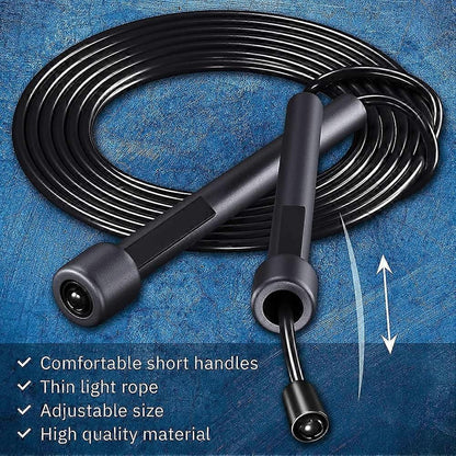 Jump Rope for Fitness and Exercise-Adjustable Jump Ropes with Handles Jumping Rope for Workout