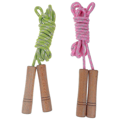 2pcs Sport Ropes Jump Ropes Daily Use Jump Ropes Fitness Jump Ropes Exercise Supply - Green Pink