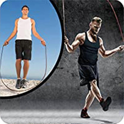 Adjustable Leather Jump Rope with Wooden Handles, Ball Bearing Speed Skipping Rope for Cardio, Boxing, Fitness, CrossFit & Exercise Training - Rose Red