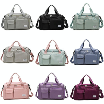 NNEDSZ Waterproof Gym Bag for Travel - Size l - Green Pink