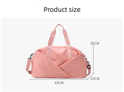NNEDSZ Pink Stylish Gym Travel Bag with Shoe Compartment, Lightweight and Durable Design