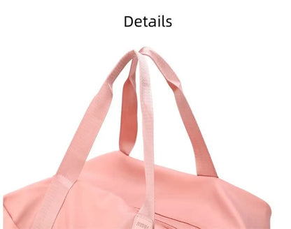 NNEDSZ Pink Stylish Gym Travel Bag with Shoe Compartment, Lightweight and Durable Design