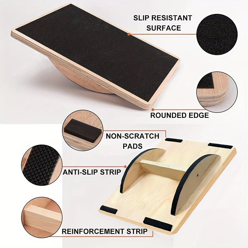 Wooden Balance Fitness Board for Adults